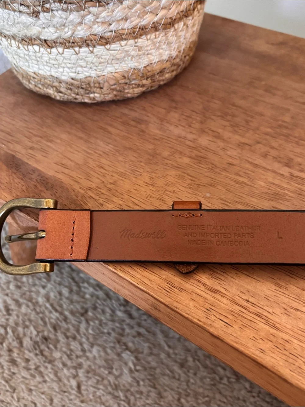 Madewell Tan Leather Belt